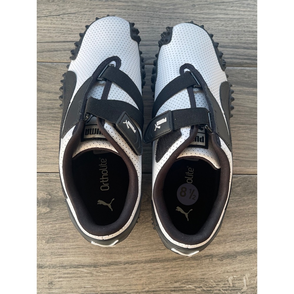 Puma Mostro Perforated Leather Men 8.5 White Black 397331-01 Low Sneakers NEW - Picture 15 of 15